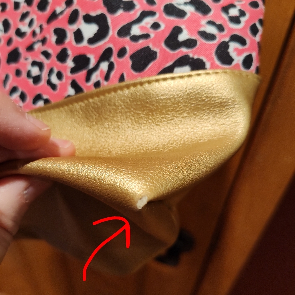Simply Southern Pink Leopard Print Tote Bag With Gold Accents - Picture 6 of 9